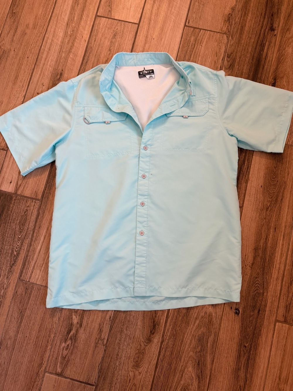 Habit Men’s Short-Sleeve Button-Down Shirt - Aqua